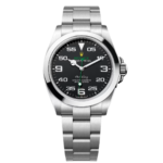 Rolex Oyster Perpetual Air King Black Dial Steel Mens Watch 126900 Box Card