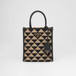 Symbole embroidered fabric mini bag