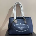 logo-print canvas tote bag