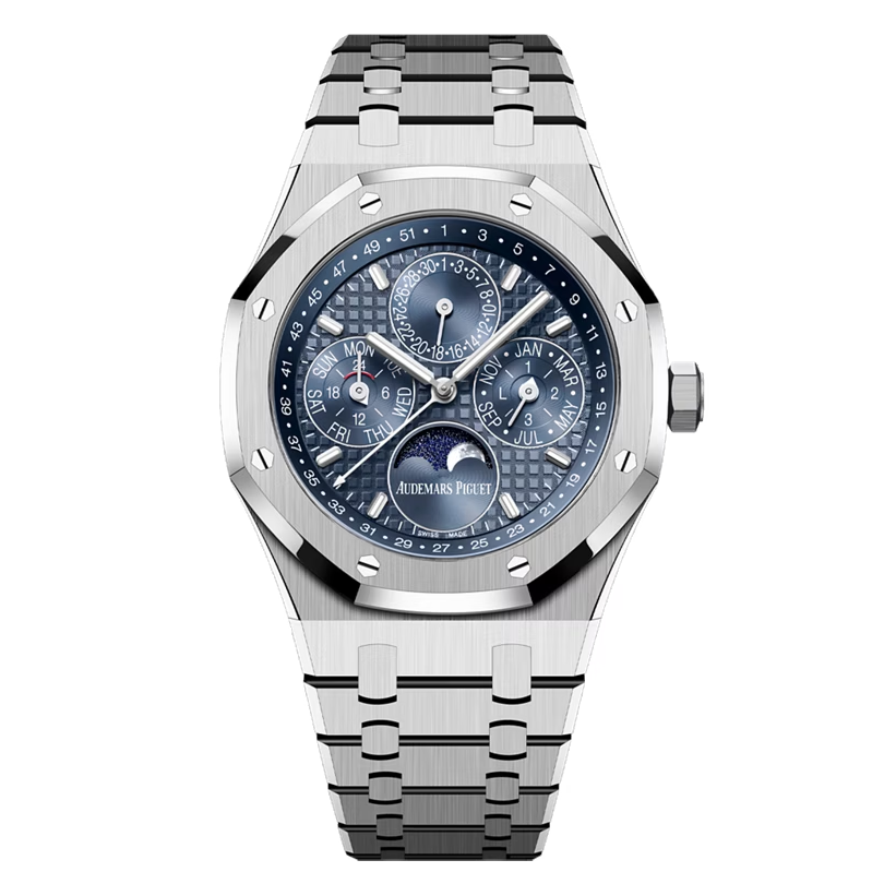 2406f6efc9c9bbeb3213344fc3be5e00aa770399260e58fefb38bb3bc5e6fe83 Audemars Piguet Royal Oak Perpetual Calendar ¨C Silver - Image 1
