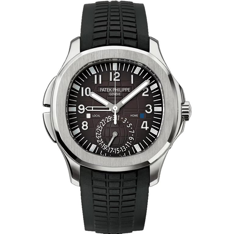 2a06aae2f652d18afa5fac9724519df5-1 Aquanaut 5164A-001 Dual Time Black Dial 40mm - Image 1