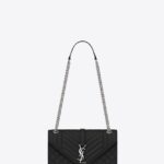 ENVELOPE MEDIUM IN QUILTED GRAIN DE POUDRE EMBOSSED LEATHER