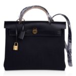 Herbag Zip Black on Black 31 Officier Canvas / Vache Hunter Leather