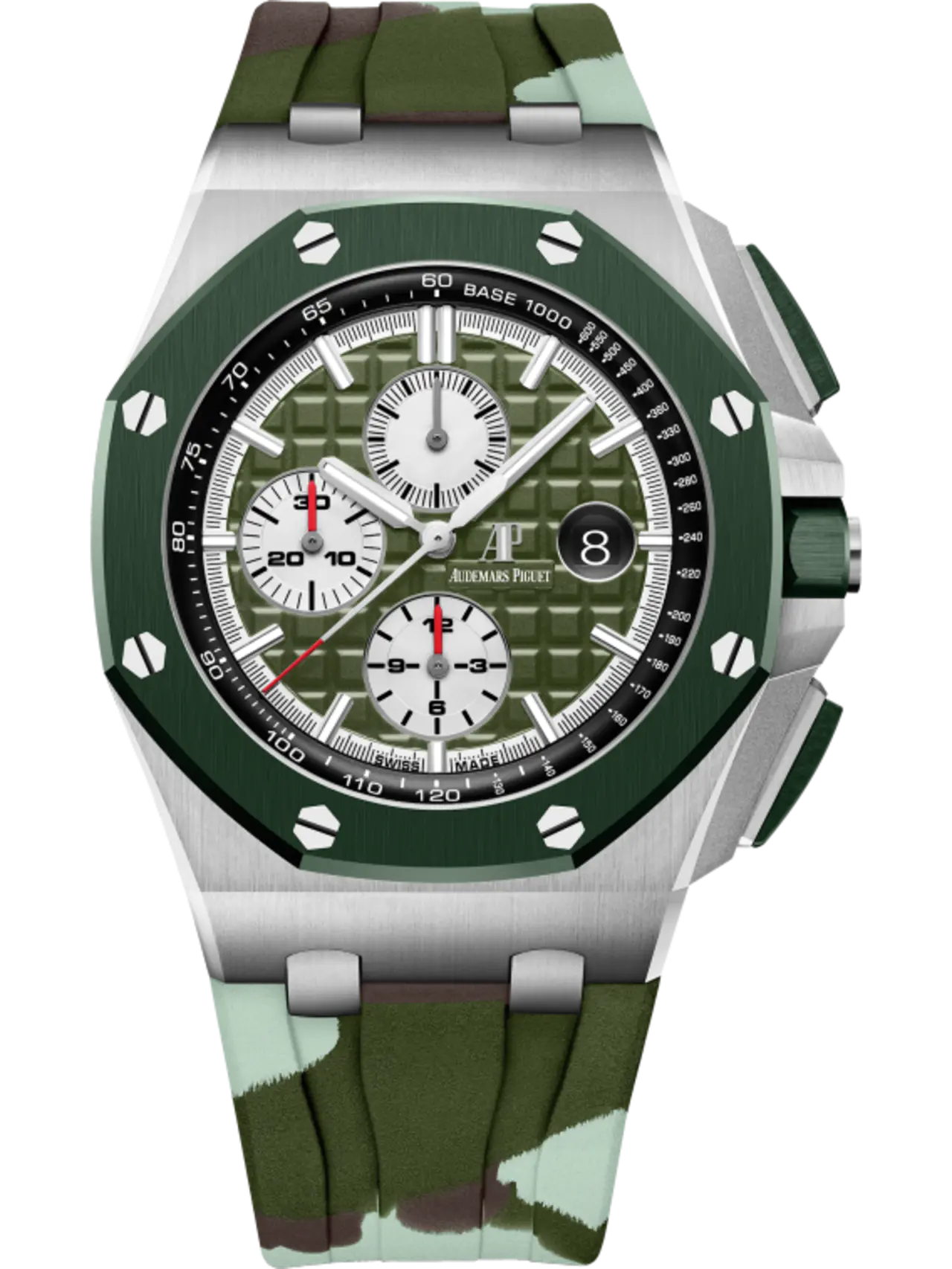 3b8ba64b499bef6b55b91880f753d6deab89203363d0130e93d050d94cdbb6ae A&P OFFSHORE Khaki Green Camouflage Dial CHRONOGRAPH 44mm - Image 1