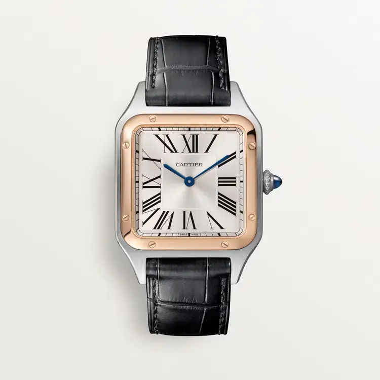 3d6dbbbc77e7eee27322539afc964e1deea70dfb22f146c0deeba7500a1b2a8e Cartier SANTOS-DUMONT XL Model Rose Gold Mix W2SA0017 - Image 1