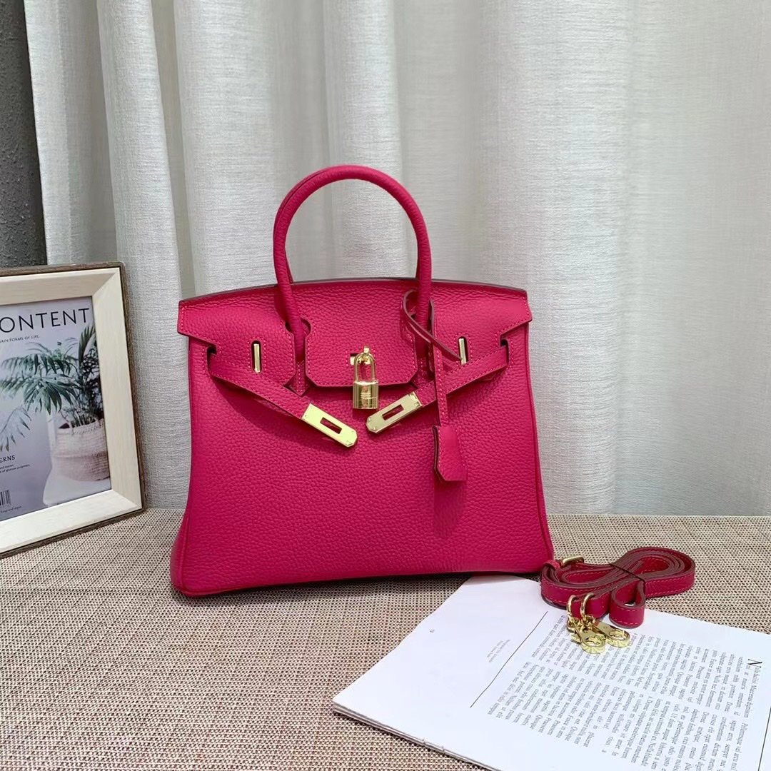 3db3ee7c18eb0915ce42b875e1224adf-1 Herm¨¨s Togo Birkin 20/25/30/35 Bottle Red Bag - Image 1