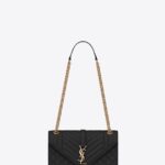 ENVELOPE MEDIUM IN QUILTED GRAIN DE POUDRE EMBOSSED LEATHER