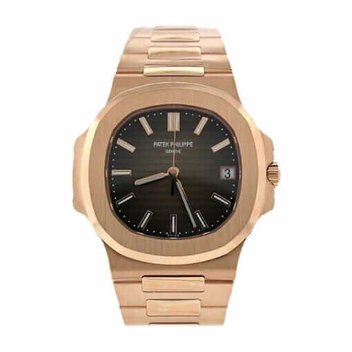 5c51d33401606ce027418fbe3f518f3d24204e5bca44583936a1befb148086ec Patek Philippe Nautilus Rose Black Dial Replica - Image 1
