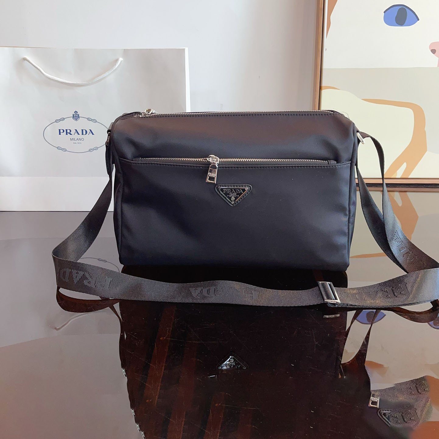 69a4281f83f479596956e9788e9af178 Re-Nylon bag - Image 1