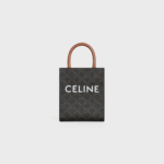 Mini Vertical Cabas in Triomphe Canvas and calfskin with print