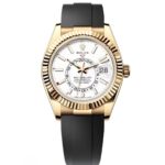 Rolex Sky-Dweller 42mm Yellow Gold White Dial Oysterflex ¨C 336238