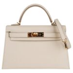 Kelly 28 Sellier Bag Craie Epsom Leather Gold Hardware