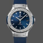 Hublot565.NX.7170.RX.1204 Hublot Classic Fusion Titanium Blue Diamonds
