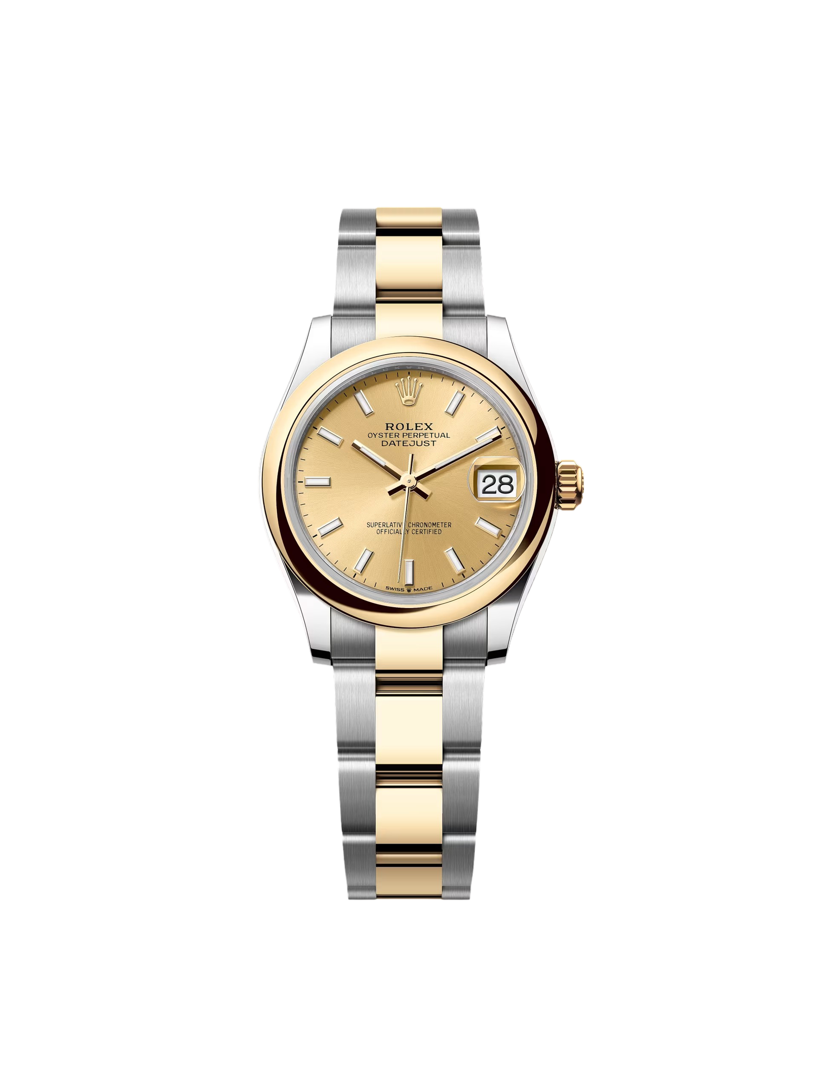 9c95068223c5c73729e498e707ef1c4b0a6237eff1c4173d01797aad9ee459db Rolex Datejust m278243-0013/0014 31mm Champagne Dial Yellow Rolesor Oyster Watch - Image 1