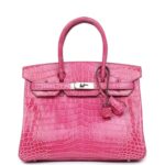 Herm¨¨s Birkin 30 Fuschia Shiny Niloticus Crocodile Palladium Hardware
