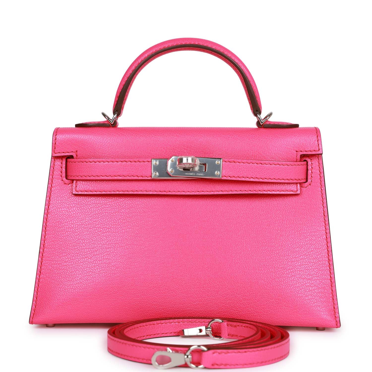 H-K-230630-1-01 Herm¨¨s Kelly Sellier 20 Rose Pop Chevre Chamkila Palladium Hardware - Image 1