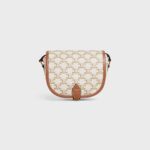Medium Folco bag in Triomphe Canvas and calfskin