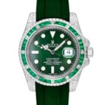 Rolex Submariner 116610 Green Dial Rubber strap 40mm Mens Watch