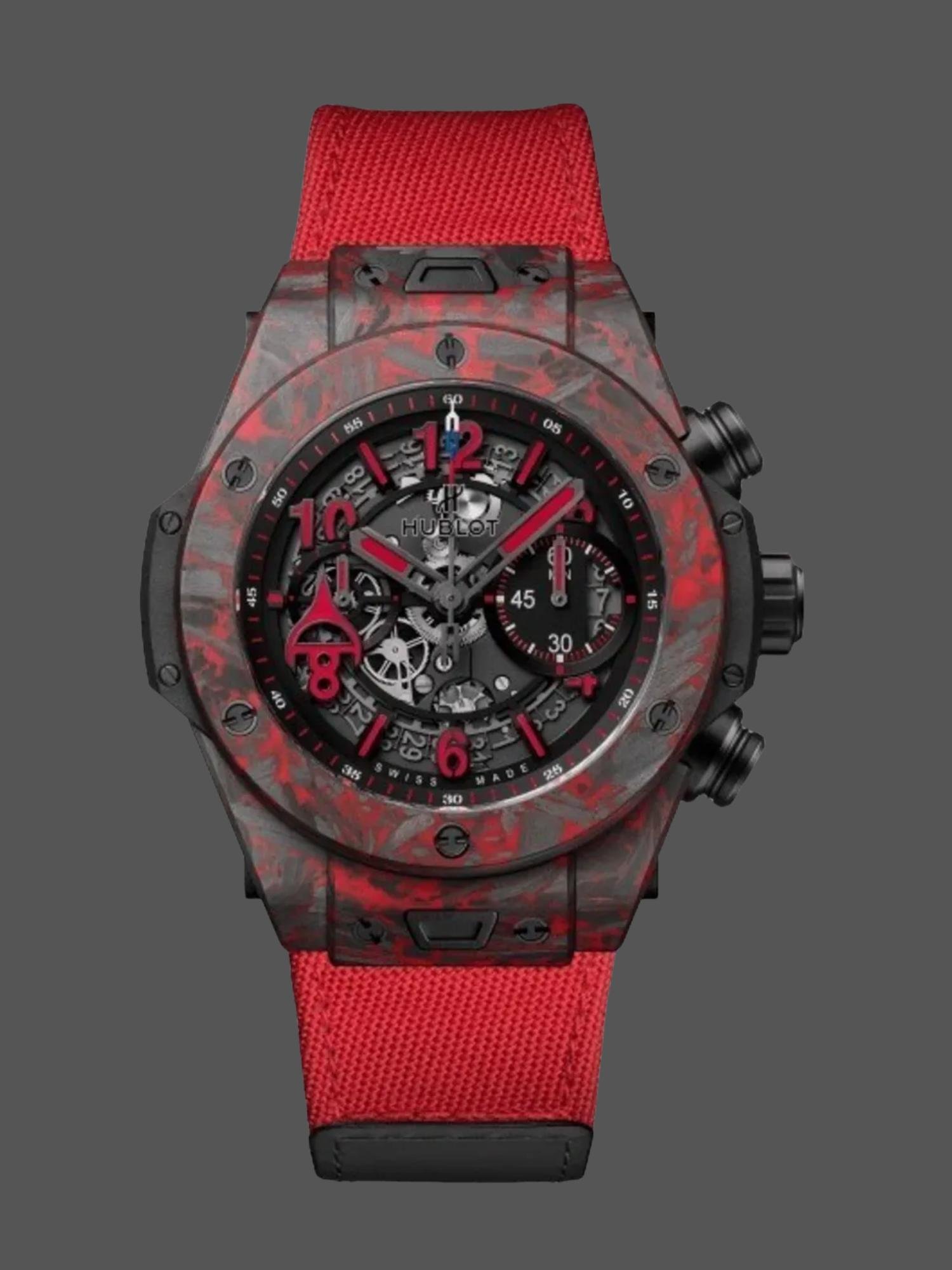 aa88c7226df80a3efda31552bd6de07fe049ea385417091c0a4dfd2adf2ed959 Hublot 411.QV.1123.NR.OVK21 Big Bang Unico Red Carbon Alex Ovechkin Watch 45mm - Image 1