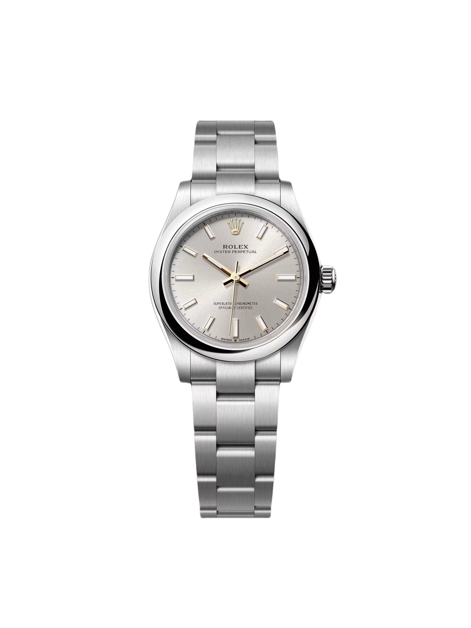 c119353e4fdbaac9fcd99b75a12a52c659572f8edc23c7b4dfe6b32eb245d761 Rolex Oyster Perpetual 31mm 277200-0001 Silver Dial Oyster Bracelet Watch - Image 1