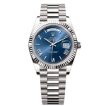 Rolex Day-Date ¡°President¡± 40mm White Gold Blue Roman Dial ¨C 228239