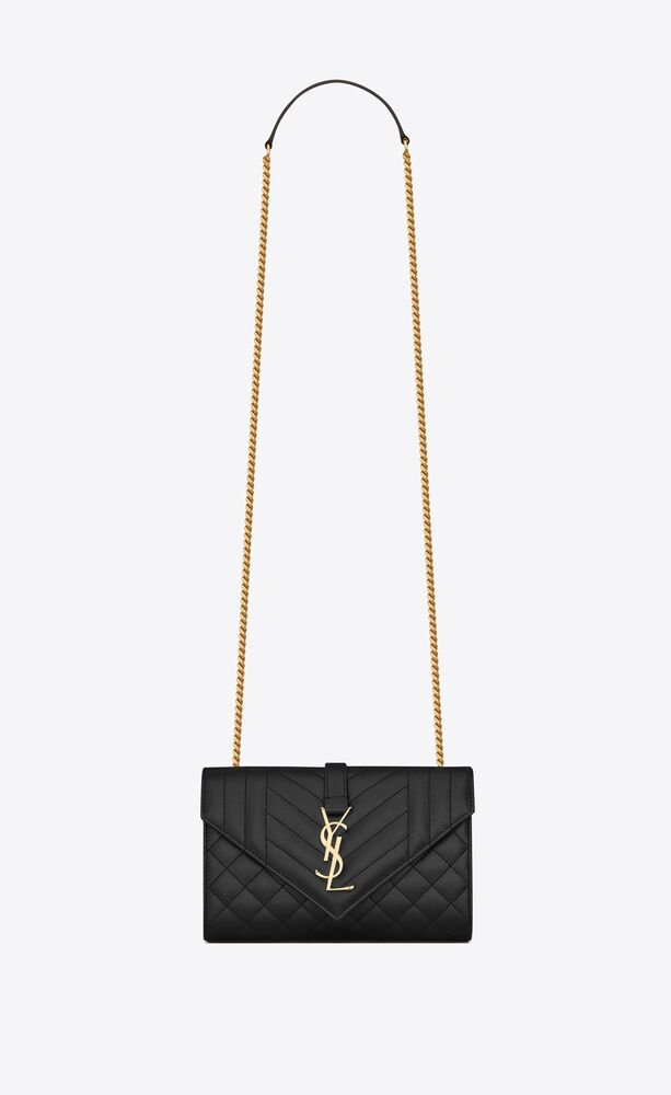 c59933fde8676b6dcaa1e35609e95ed4 ENVELOPE SMALL IN QUILTED GRAIN DE POUDRE EMBOSSED LEATHER - Image 1