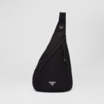 Re-Nylon and leather backpack
