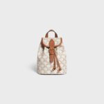 MINI BACKPACK FOLCO in Triomphe Canvas and calfskin