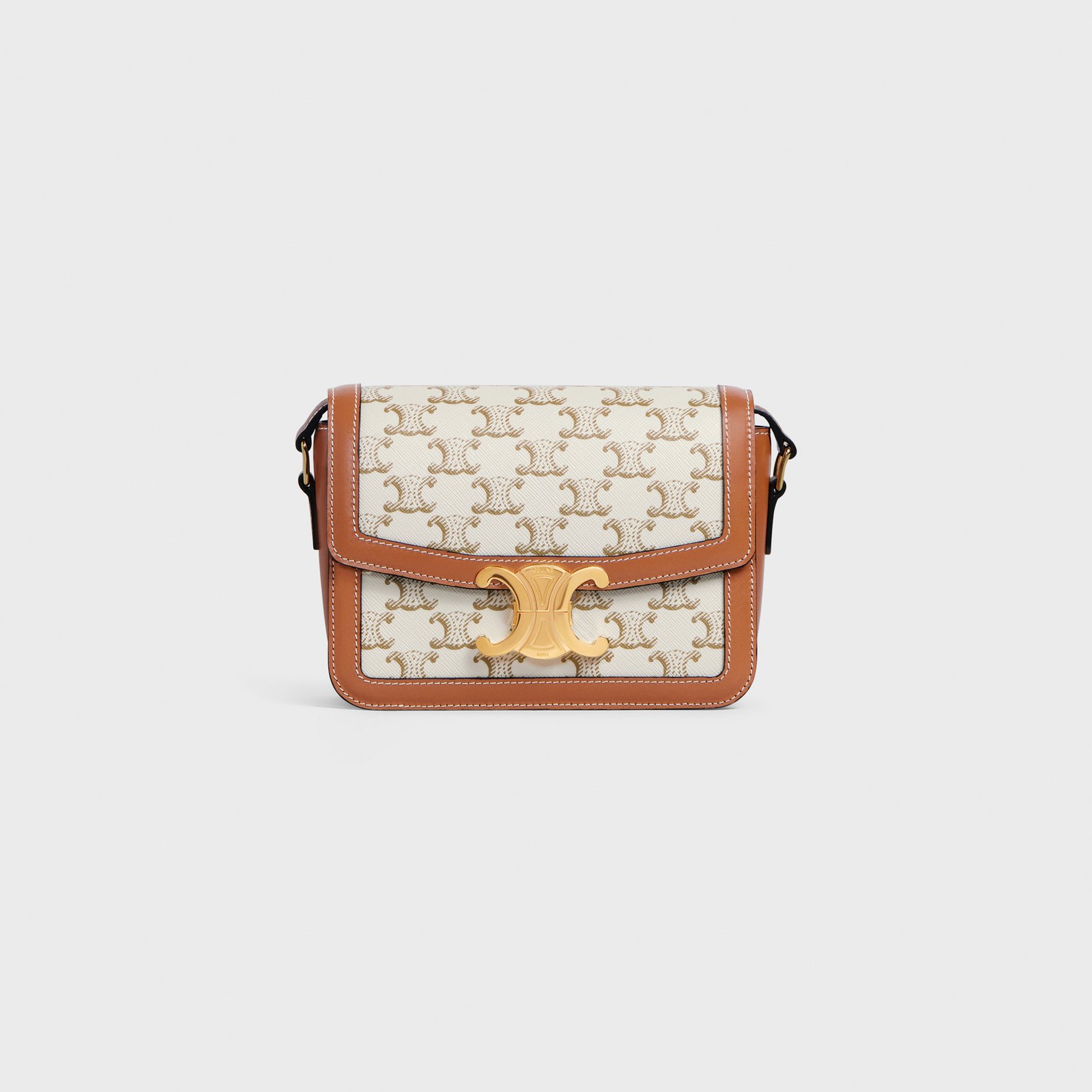 cd3e2821b7d8a4cac2ee13b4638214a9-1 TEEN TRIOMPHE BAG in Triomphe Canvas and Calfskin - Image 1