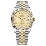 Rolex Datejust 36mm 126233 Champagne Fluted Motif Diamond Dial Jubilee Bracelet
