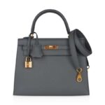 Kelly Sellier 25 Bag Vert Amande Gold Hardware Epsom Leather