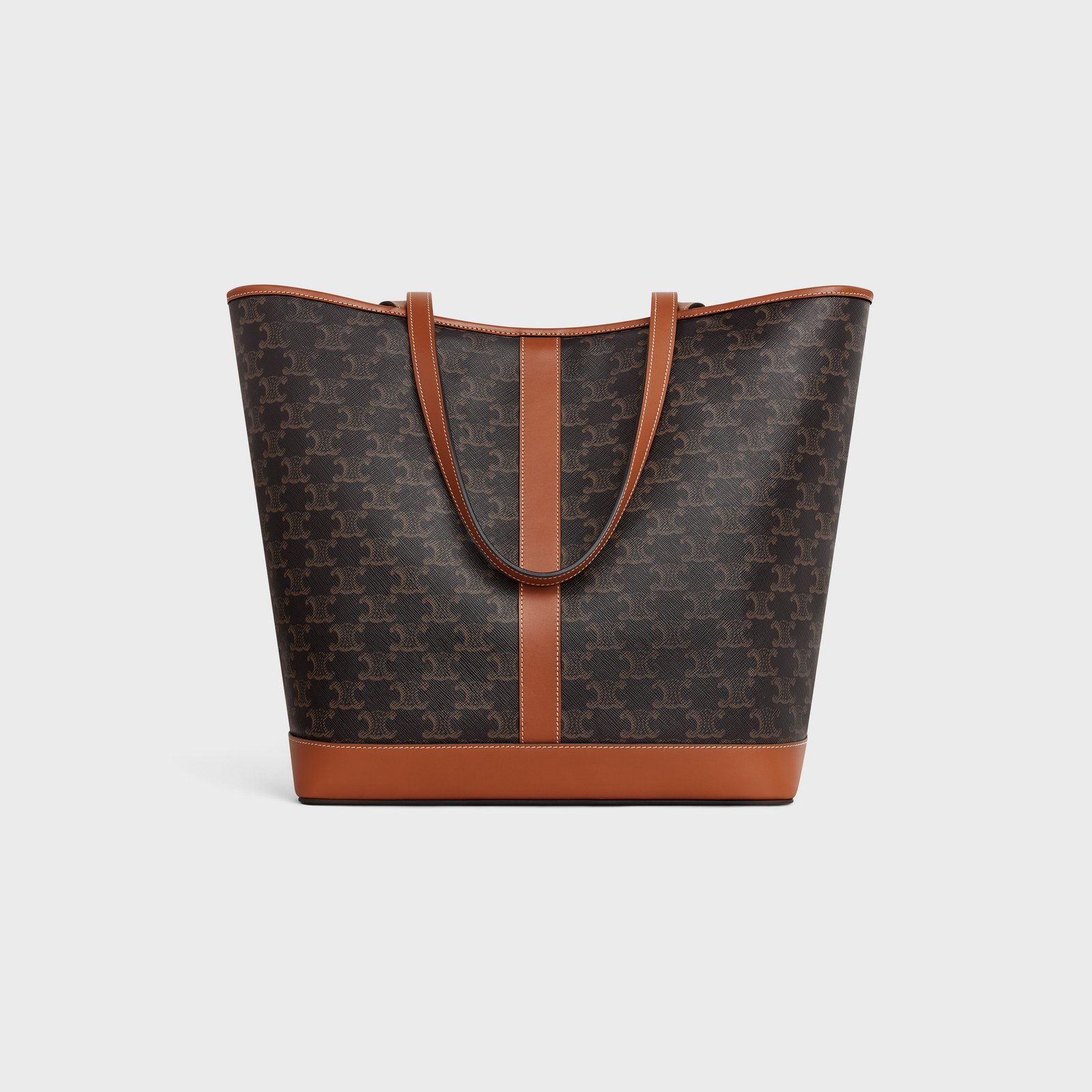 eaf6b8d95fff22afd84af7c7877af4ad-1 MEDIUM CABAS in Triomphe Canvas and calfskin - Image 1
