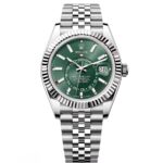 Rolex Sky-Dweller 42mm 336934-0001/0002 Stainless Steel Green Dial Oyster