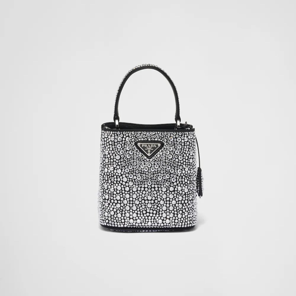 f1cee8f17fcd90f568d8872c4fc2f7b0 Panier satin bag with crystals - Image 1